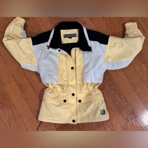 Vintage Precision Mountaineering Ski Jacket Yellow Colorblock Snowboard Small